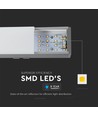 120cm 40W LED Lichtleiste, silber, Samsung - UGR19, 1-10V dimmbar