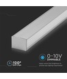 120cm 40W LED Lichtleiste, silber, Samsung - UGR19, 1-10V dimmbar