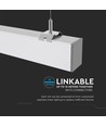 120cm 40W LED Lichtleiste, silber, Samsung - UGR19, 1-10V dimmbar