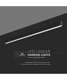 40W LED Linear-Pendelleuchte, schwarz - Samsung LED Chip, 4000K, 120cm, 5 Jahre Garantie