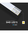 40W LED Linear-Pendelleuchte, schwarz - Samsung LED Chip, 4000K, 120cm, 5 Jahre Garantie
