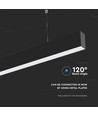 40W LED Linear-Pendelleuchte, schwarz - Samsung LED Chip, 4000K, 120cm, 5 Jahre Garantie