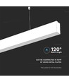 120cm 40W LED Linear-Leuchte mit Samsung Chip - Weiß, 120° Abstrahlwinkel, inkl. 1,5m Seilaufhängung