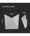 5W Wandleuchte, Grau - IP65, 4000K, Aluminium, 120° Abstrahlwinkel, inkl. Leuchtmittel