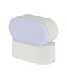 6W ovale Wandleuchte - IP65, Weiß, drehbar, inkl. Leuchtmittel