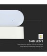 6W ovale Wandleuchte - IP65, Weiß, drehbar, inkl. Leuchtmittel