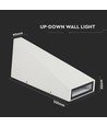 6W LED Wandleuchte - Weiß, 3000K, 450lm, IP20 Innenbereich