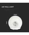 4W weiße LED Wandleuchte - IP65, 4000K, rund, Außen/Innen, inkl. Leuchtmittel