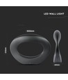 9W LED Wandleuchte - Schwarz, 1070lm, 3000K, Aluminium, Innenbereich