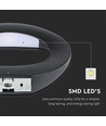 9W LED Wandleuchte - Schwarz, 1070lm, 3000K, Aluminium, Innenbereich
