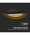 9W LED Wandleuchte - Schwarz, 1070lm, 3000K, Aluminium, Innenbereich