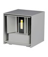 11W LED Wandleuchte - Bridgelux Chip, 3000K, Grau, quadratisch, Aluminium, IP65