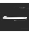 18W rechteckige LED Wandleuchte - 360° drehbar, 4000K, IP44, 60cm, inkl. Leuchtmittel