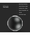4W Wandlampe Rund - LED, 4000K, IP65, Schwarzes Gehäuse