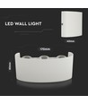 5W Wandleuchte - LED, 3000K, Sandweiß