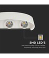 5W Wandleuchte - LED, 3000K, Sandweiß