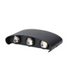 5W LED Wandleuchte, IP65 - Schwarz, 630lm, warmweiß, Up/Down Light, Außen/Innen