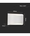 10W LED Wandleuchte mit Up/Down Light - Bridgelux Chip, IP54, weiß, 4000K