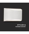 10W LED Wandleuchte mit Up/Down Light - Bridgelux Chip, IP54, weiß, 4000K