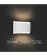 10W LED Wandleuchte mit Up/Down Light - Bridgelux Chip, IP54, weiß, 4000K