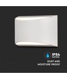 10W LED Wandleuchte mit Up/Down Light - Bridgelux Chip, IP54, weiß, 4000K