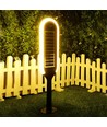 5W LED Gartenlampe mit Solar und Sensor - IP65, 70cm Höhe, Erdspieß/Fuß, 4000K, schwarz/weiß, 360 Grad Lichtausbeute