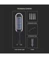 5W LED Gartenlampe mit Solar und Sensor - IP65, 70cm Höhe, Erdspieß/Fuß, 4000K, schwarz/weiß, 360 Grad Lichtausbeute