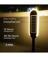 5W Solara LED Gartenlampe mit Sensor - Solar, IP65, 400lm, schwarz/weiß, inkl. Erdspieß und Batterie