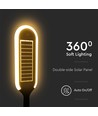 5W Solara LED Gartenlampe mit Sensor - Solar, IP65, 400lm, schwarz/weiß, inkl. Erdspieß und Batterie