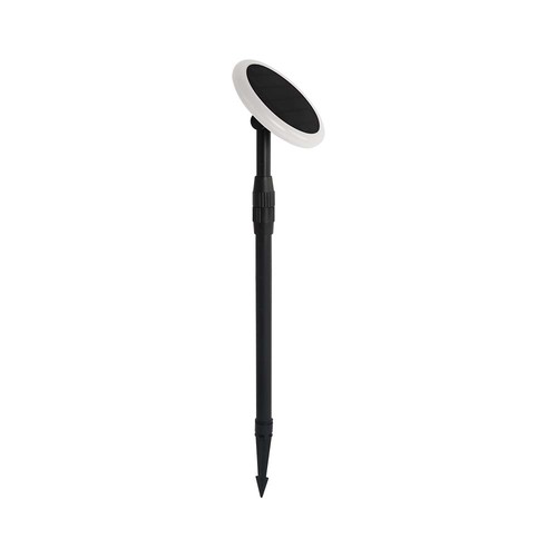 2 Stk. 3W LED Solar Gartenlampe - IP65, 2-in-1 Erdspieß oder Fuß, höhenverstellbar 42-80cm, schwarz/weiß, inkl. Batterie