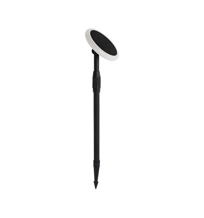 2 Stk. 3W LED Solar Gartenlampe - IP65, 2-in-1 Erdspieß oder Fuß, höhenverstellbar 42-80cm, schwarz/weiß, inkl. Batterie