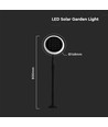 2 Stk. 3W LED Solar Gartenlampe - IP65, 2-in-1 Erdspieß oder Fuß, höhenverstellbar 42-80cm, schwarz/weiß, inkl. Batterie