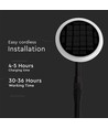 2 Stk. 3W LED Solar Gartenlampe - IP65, 2-in-1 Erdspieß oder Fuß, höhenverstellbar 42-80cm, schwarz/weiß, inkl. Batterie