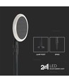 2 Stk. 3W LED Solar Gartenlampe - IP65, 2-in-1 Erdspieß oder Fuß, höhenverstellbar 42-80cm, schwarz/weiß, inkl. Batterie