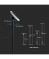 2 Stk. 3W LED Solar Gartenlampe - IP65, 2-in-1 Erdspieß oder Fuß, höhenverstellbar 42-80cm, schwarz/weiß, inkl. Batterie