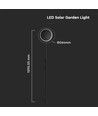 8W Solara LED Gartenlampe mit Solar - IP65, 360 Grad, höhenverstellbar, Dämmerungssensor, inkl. Batterie