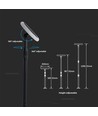 8W Solara LED Gartenlampe mit Solar - IP65, 360 Grad, höhenverstellbar, Dämmerungssensor, inkl. Batterie