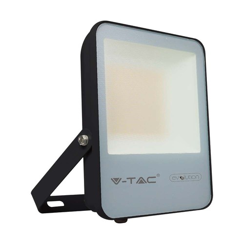 50W LED Fluter - 6400K Schwarzes Gehäuse, Graues Glas, 185lm/W