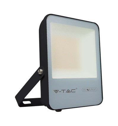 50W LED Fluter - 6400K Schwarzes Gehäuse, Graues Glas, 185lm/W