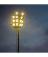 50W LED Fluter - 6400K Schwarzes Gehäuse, Graues Glas, 185lm/W