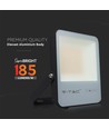 50W LED Fluter - 6400K Schwarzes Gehäuse, Graues Glas, 185lm/W
