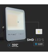 50W LED Fluter - 6400K Schwarzes Gehäuse, Graues Glas, 185lm/W