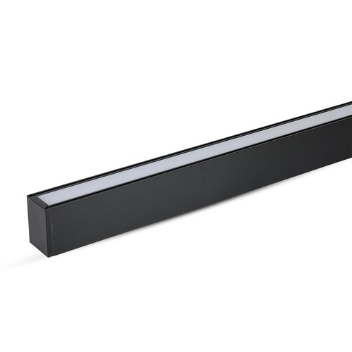 120cm 40W LED Lichtleiste mit Samsung Chip - 3400lm, dimmbar, silber/schwarz Aluminium, 3000K