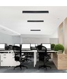 120cm 40W LED Lichtleiste mit Samsung Chip - 3400lm, dimmbar, silber/schwarz Aluminium, 6400K
