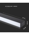 120cm 40W LED Lichtleiste mit Samsung Chip - 3400lm, dimmbar, silber/schwarz Aluminium, 6400K