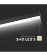 120cm 40W LED Lichtleiste mit Samsung Chip - 3400lm, dimmbar, silber/schwarz Aluminium, 6400K