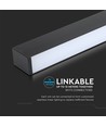 120cm 40W LED Lichtleiste mit Samsung Chip - 3400lm, dimmbar, silber/schwarz Aluminium, 6400K