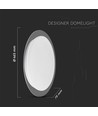 40W Designer Dome LED Deckenleuchte - Ø40cm, CCT Farbewechsel, dimmbar, Sternenhimmel-Effekt, inkl. Fernbedienung
