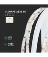 5m 5W/m ZigZag LED-Streifen - 12V DC, IP20, 60 LEDs pro Meter