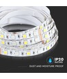 5m 13W/m COB-LED Strip, RA90 - 24V, IP20, 512 LEDs pro Meter, 3000K